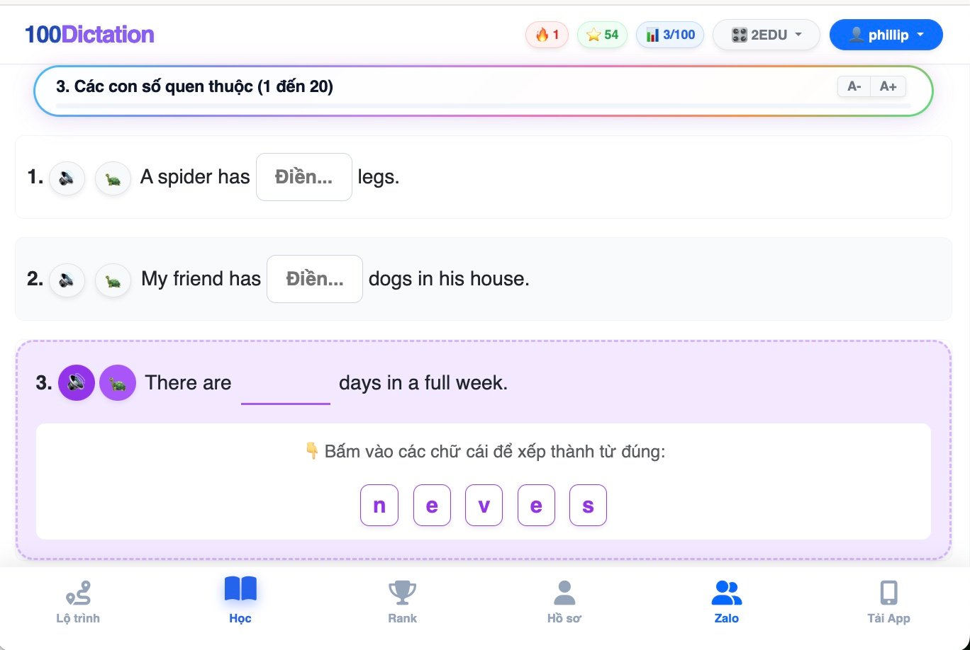 100Dictation App UI