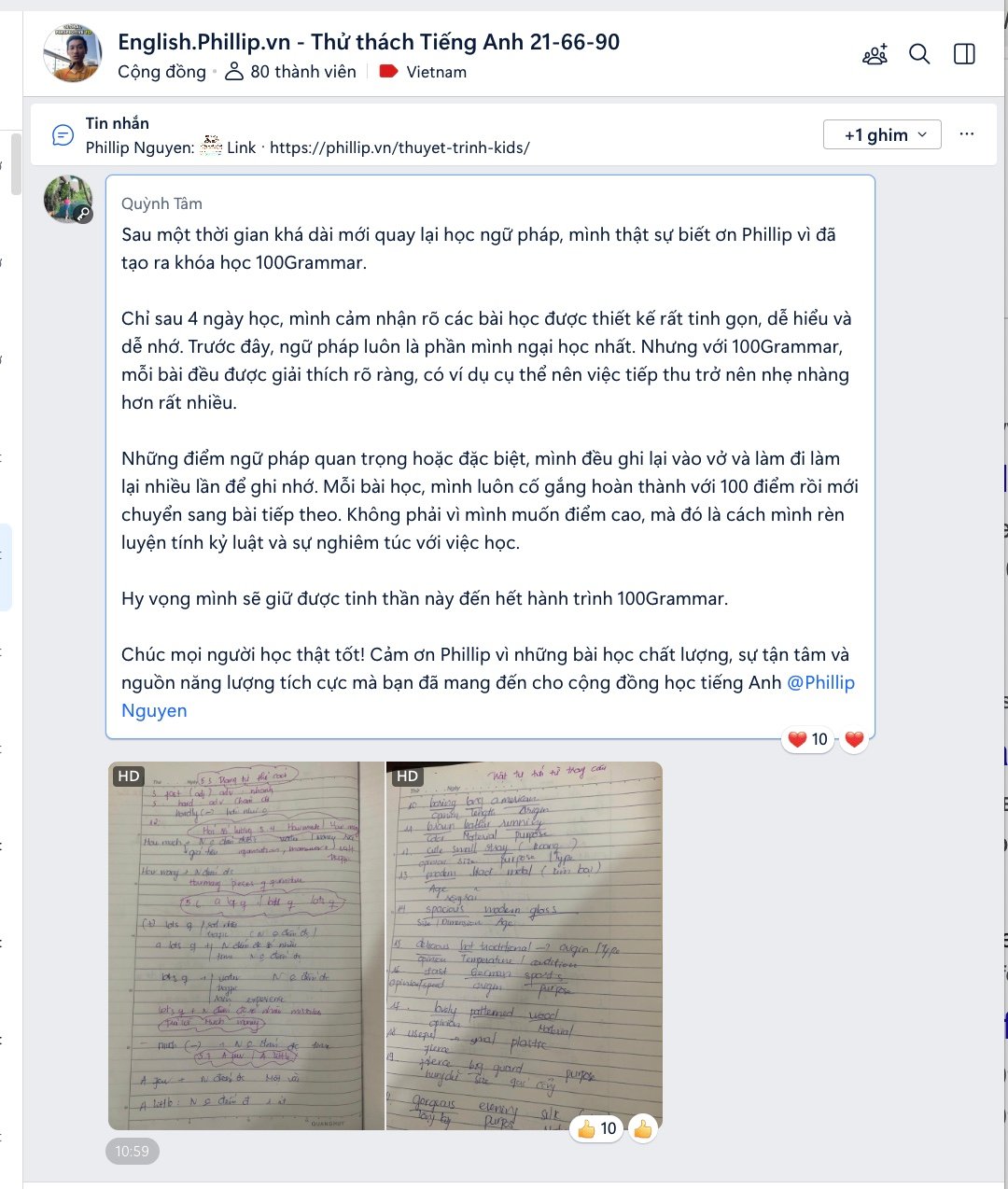 Feedback học viên 6